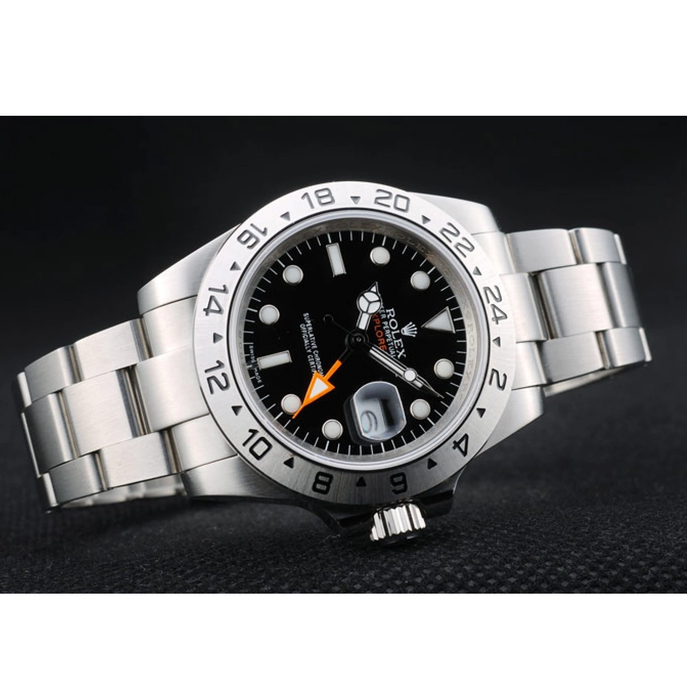 Good Copy Rolex Watches Watch Dial Rolex Black Explorer Steel Stainless Bezel 0713